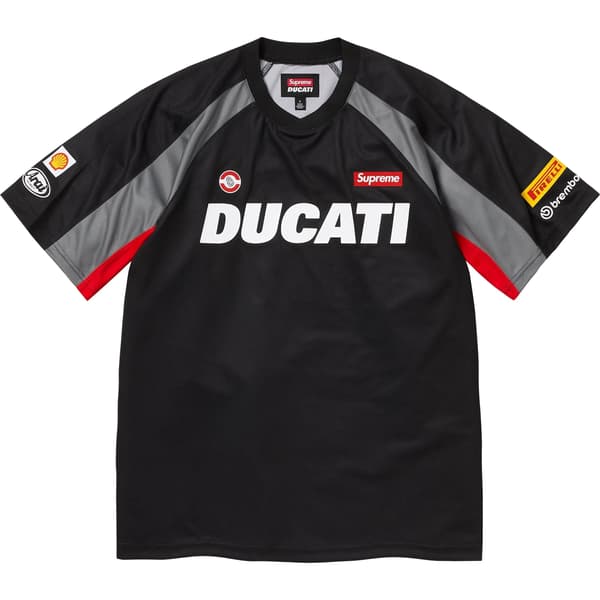 Supreme Ducati Soccer Jersey - Black (front)