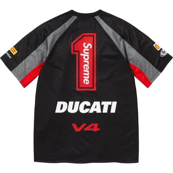 Supreme Ducati Soccer Jersey - Black (front)