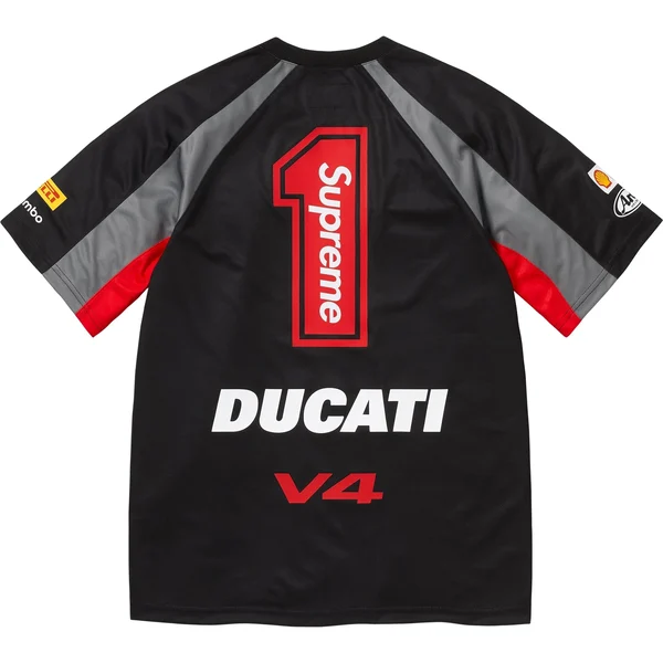 Supreme Ducati Soccer Jersey - Black (front)
