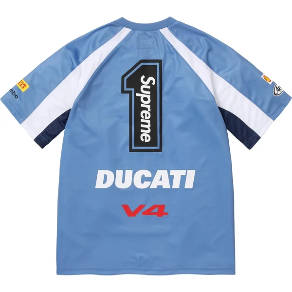 Supreme Ducati Soccer Jersey - Blue (front)