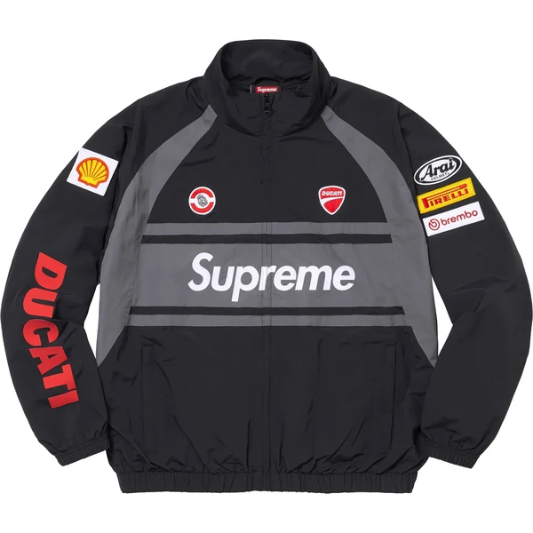 Supreme Ducati Track Jacket - Black (front)