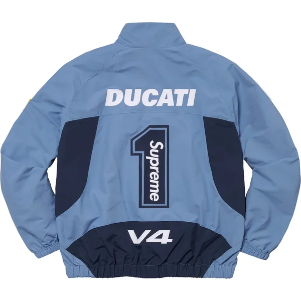 Supreme Ducati Track Jacket - Light Blue (front)