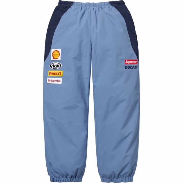 Supreme Ducati Track Pant - Light Blue (front)