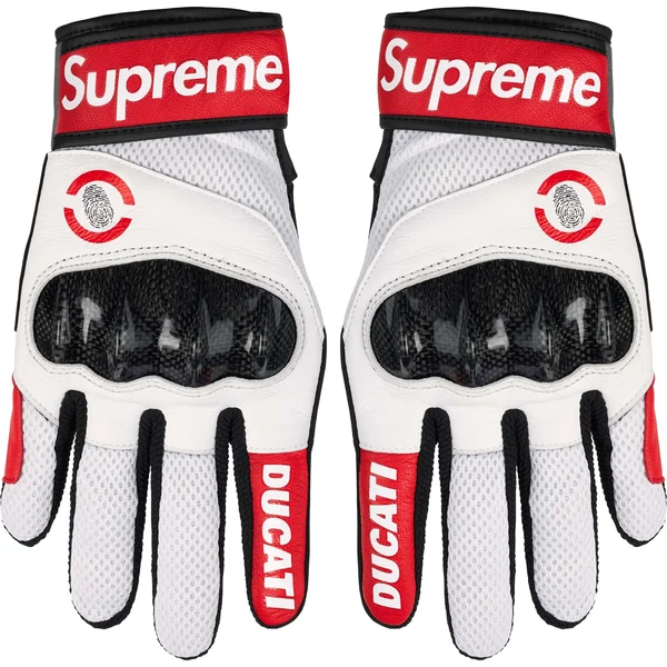 Supreme Ducati Spidi C1 Leather Gloves - Red (front)