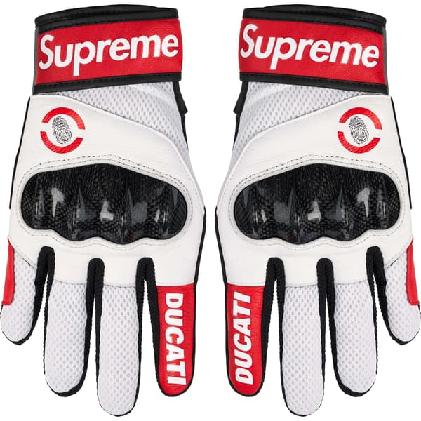 Supreme Ducati Spidi C1 Leather Gloves - Red (front)