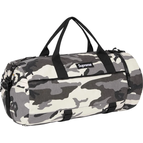 Supreme Duffle Bag - Snow Camo (front)