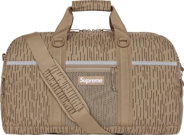 Supreme Duffle Bag - Tan Raindrop (front)