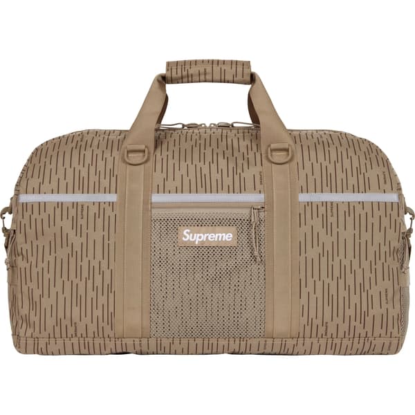 Supreme Duffle Bag - Tan Raindrop (front)