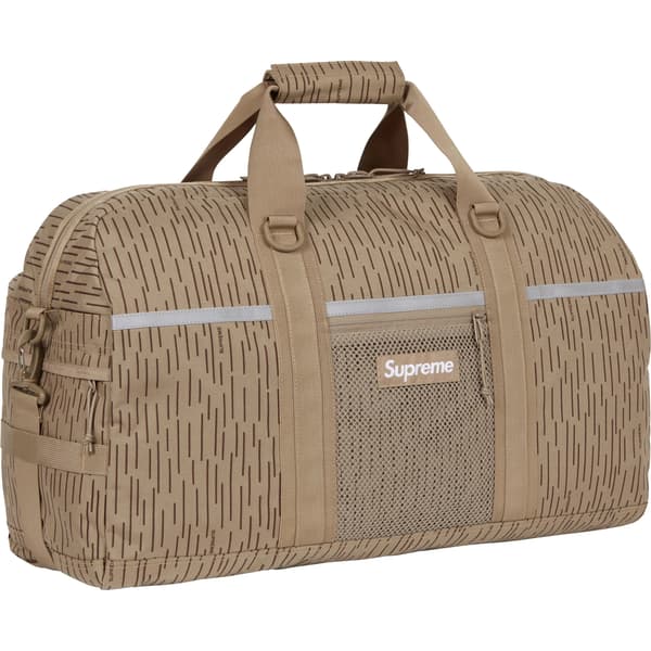 Supreme Duffle Bag - Tan Raindrop (front)