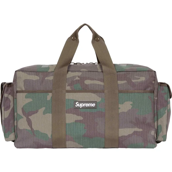 Supreme Duffle Bag - Woodland Camo (front)