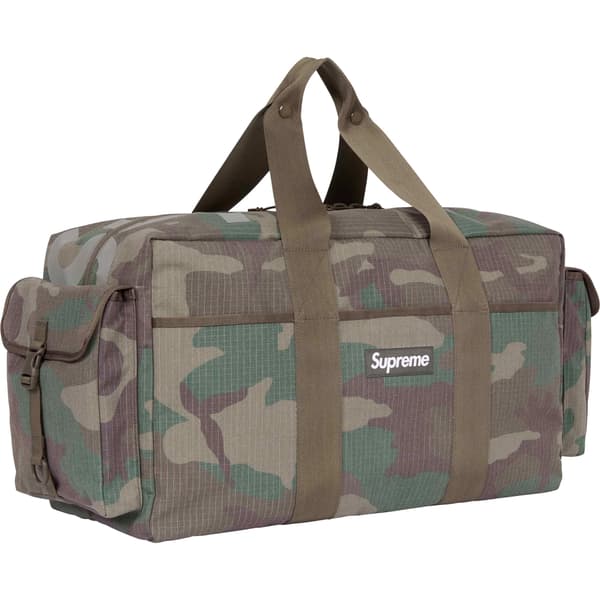 Supreme Duffle Bag - Woodland Camo (front)