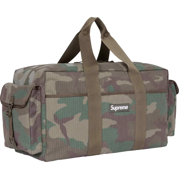 Supreme Duffle Bag - Woodland Camo (front)