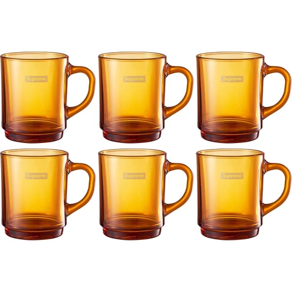 Supreme Duralex Glass Mugs (Set of 6) - Amber (front)