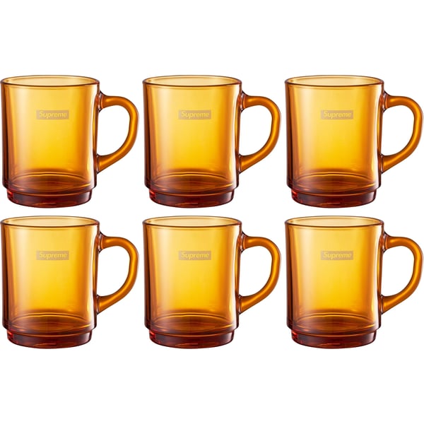 Supreme Duralex Glass Mugs (Set of 6) - Amber (front)