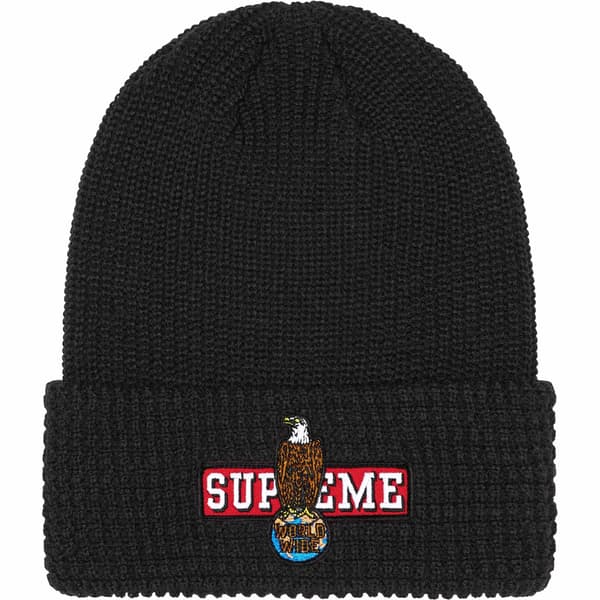 Supreme Eagle Beanie - Black (front)