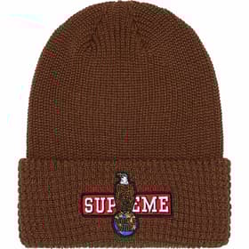 Supreme Eagle Beanie Brown