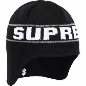 Supreme Earflap Beanie Black