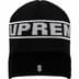 Supreme Earflap Beanie - Black (front)