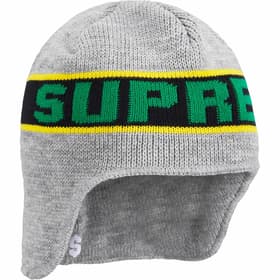 Supreme Earflap Beanie Heather Grey