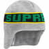 Supreme Earflap Beanie - Heather Grey (front)