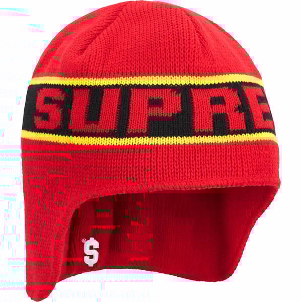 Supreme Earflap Beanie - Red (front)
