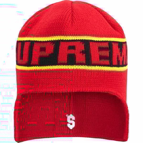 Supreme Earflap Beanie - Red (front)