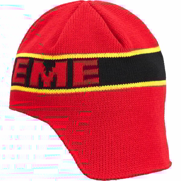 Supreme Earflap Beanie - Red (front)