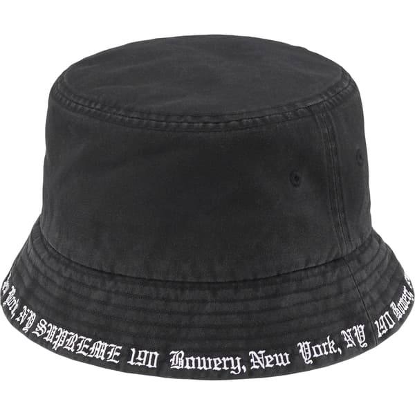 Supreme Embroidered Brim Crusher - Black (front)