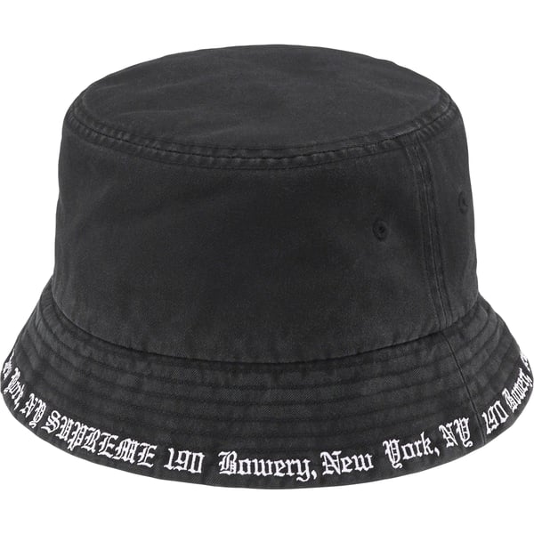 Supreme Embroidered Brim Crusher - Black (front)