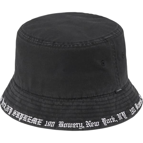 Supreme Embroidered Brim Crusher - Black (front)