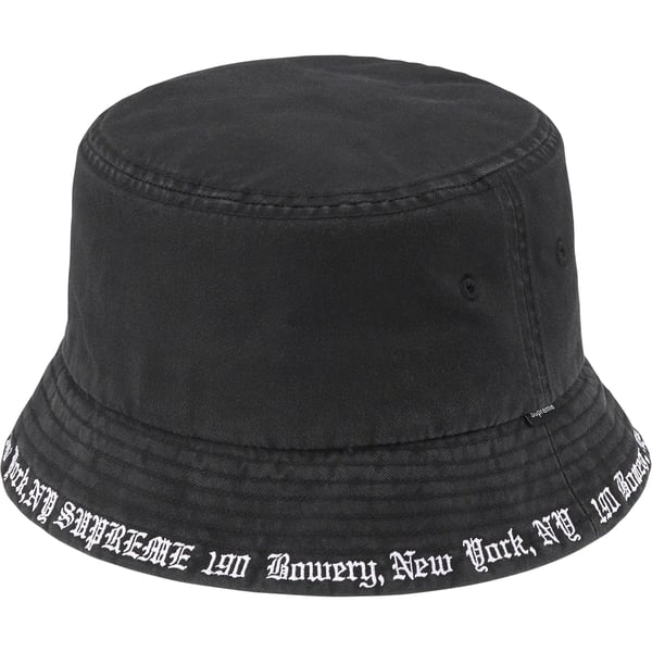 Supreme Embroidered Brim Crusher - Black (front)