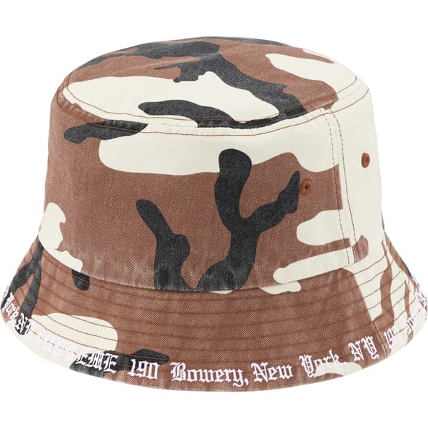 Supreme Embroidered Brim Crusher - Brown Camo (front)