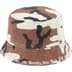 Supreme Embroidered Brim Crusher - Brown Camo (front)