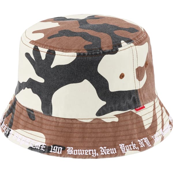 Supreme Embroidered Brim Crusher - Brown Camo (front)