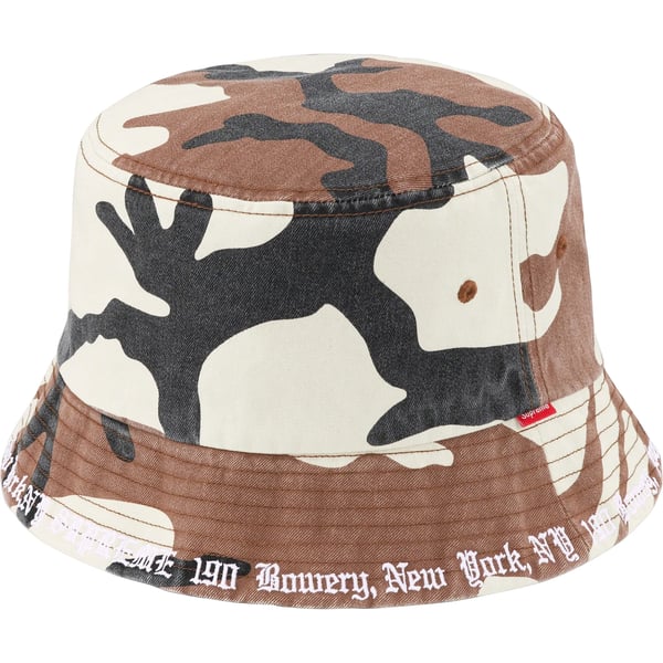 Supreme Embroidered Brim Crusher - Brown Camo (front)