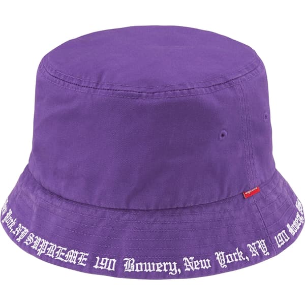Supreme Embroidered Brim Crusher - Purple (front)