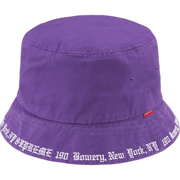 Supreme Embroidered Brim Crusher - Purple (front)