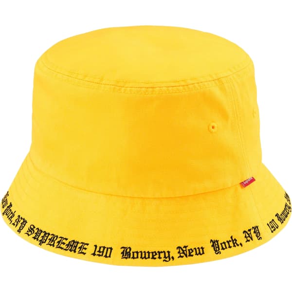 Supreme Embroidered Brim Crusher - Yellow (front)