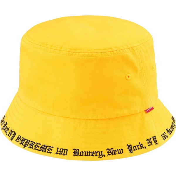 Supreme Embroidered Brim Crusher - Yellow (front)
