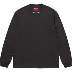 Supreme Embroidered Collar L/S Top Black