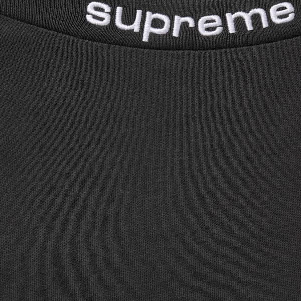 Supreme Embroidered Collar L/S Top - Black (front)