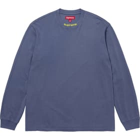 Supreme Embroidered Collar L/S Top Navy