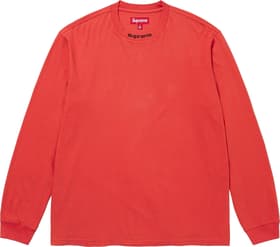 Supreme Embroidered Collar L/S Top Red