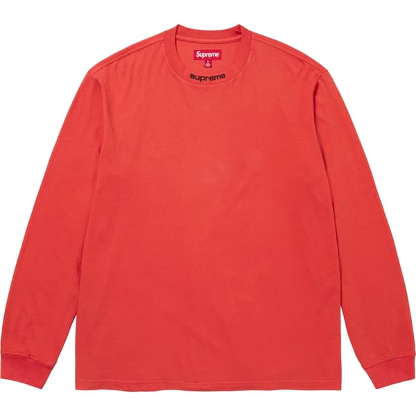 Supreme Embroidered Collar L/S Top - Red (front)