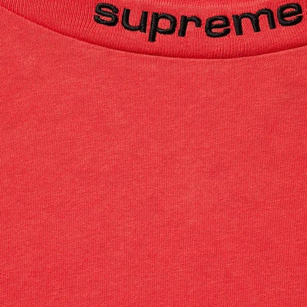 Supreme Embroidered Collar L/S Top - Red (front)