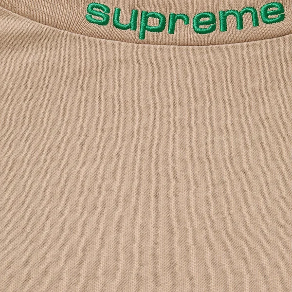 Supreme Embroidered Collar L/S Top - Tan (front)