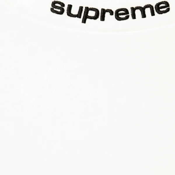 Supreme Embroidered Collar L/S Top - White (front)
