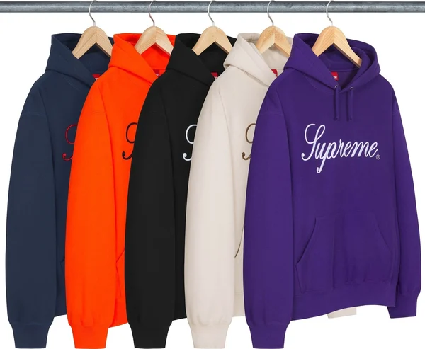 Supreme Embroidered Script Hooded Sweatshirt - Product Image
