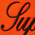 Supreme Embroidered Script Hooded Sweatshirt - Bright Orange (front)