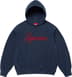 Supreme Embroidered Script Hooded Sweatshirt - Navy (front)